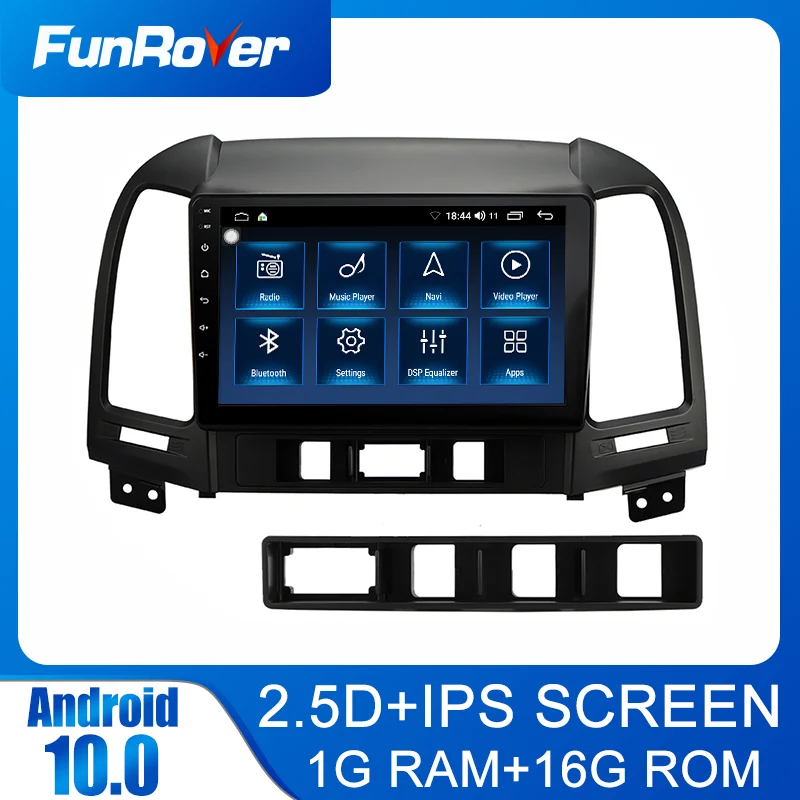 Funrover Android 10 0 для HHyundai Santa Fe 2 2006 2012 автомобильный Радио Мультимедиа Видео плеер