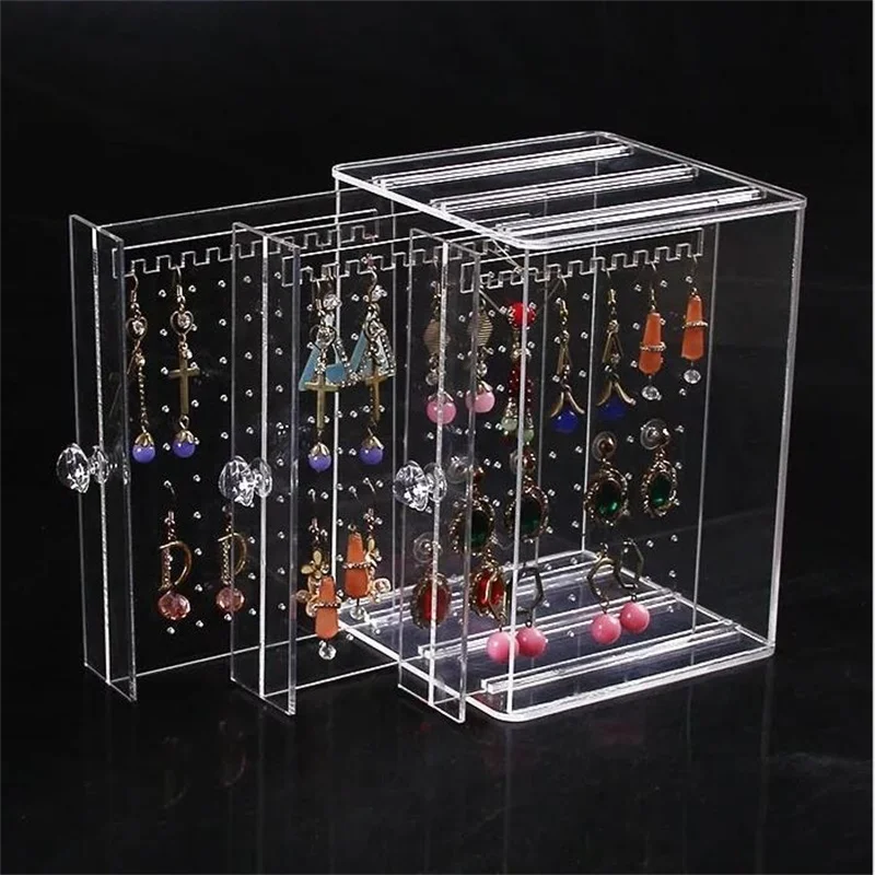Акриловый Органайзер для ювелирных изделий ящик сережек держатель ушей