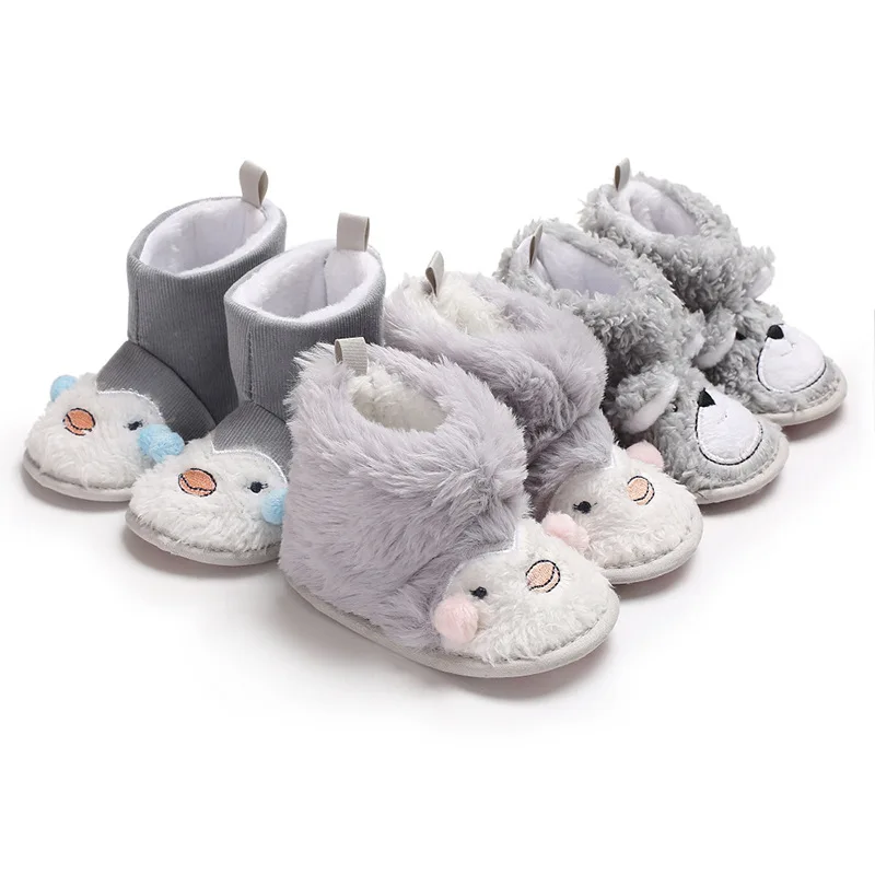 

Baby Winter Boots Infant Toddler Newborn Cute Cartoon Bear Shoes Girls Boys First Walkers Keep Warm Snowfield Booties Boot 0-18M
