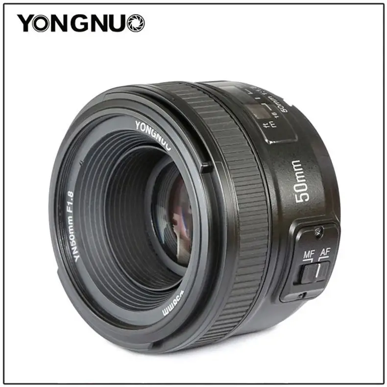 YongNuo 50 мм YN50mm F1.8N Большая диафрагма Авто фокус объектив для Nikon d5300 d3400 d7200 d3100 d3200 d90