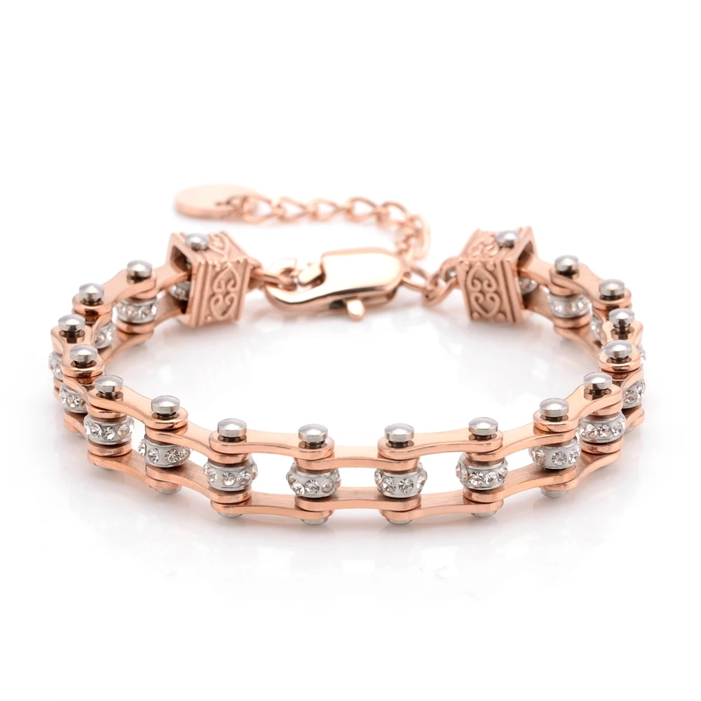 rose gold SDA гравировка имя Регулируемый Женский браслет 16~ 22 см кристалл милые женские массивные ювелирные изделия - Окраска металла: rose gold