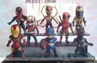 8pcsset marvel avengers deadpool venom thanos ironman figure model toys