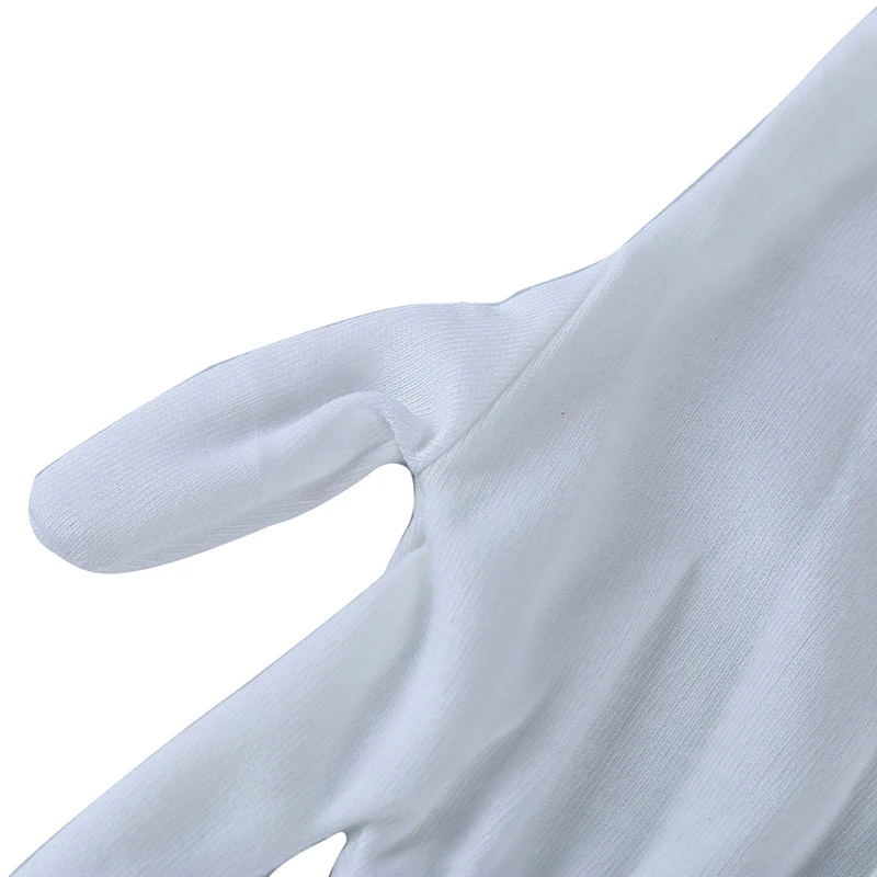 

1 Pair Adult White Gloves Shuffle Dance Jewelry Care Performance Halloween Party Magician Magic Show Unisex Glove Street Magic