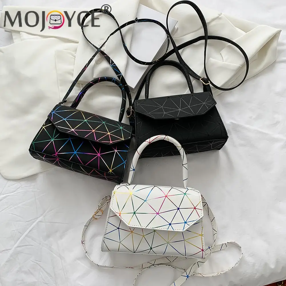 

2021 плиссированные женские сумки из натуральной кожи модные лазерная геометрическая форма туфли из искусственной кожи с тисненым узором су...