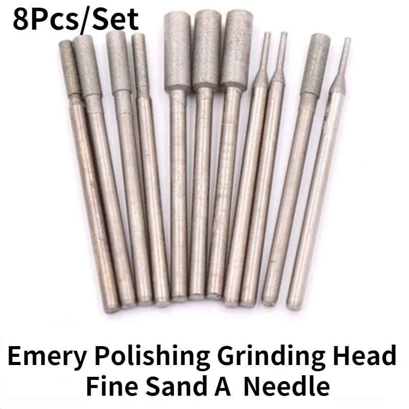 Diamond Grinding Head A Needle  /400Mesh Fine Sand Polishing Grinding Head / Flat Head Cylindrical Jade Polishing Grinding Head