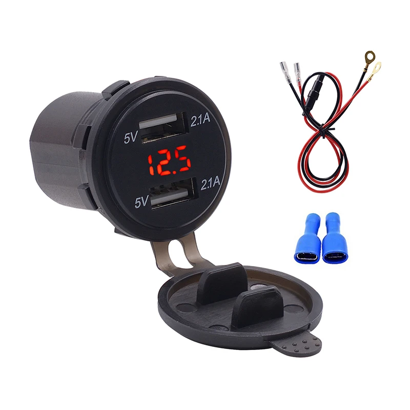 Автомобильный адаптер зарядного устройства с двойным USB напряжением Onever 5 В для