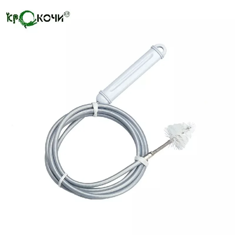 Устройство для удаления засора спираль в виниловой оплетке с ершиком 6 х 1.5 | Дом и