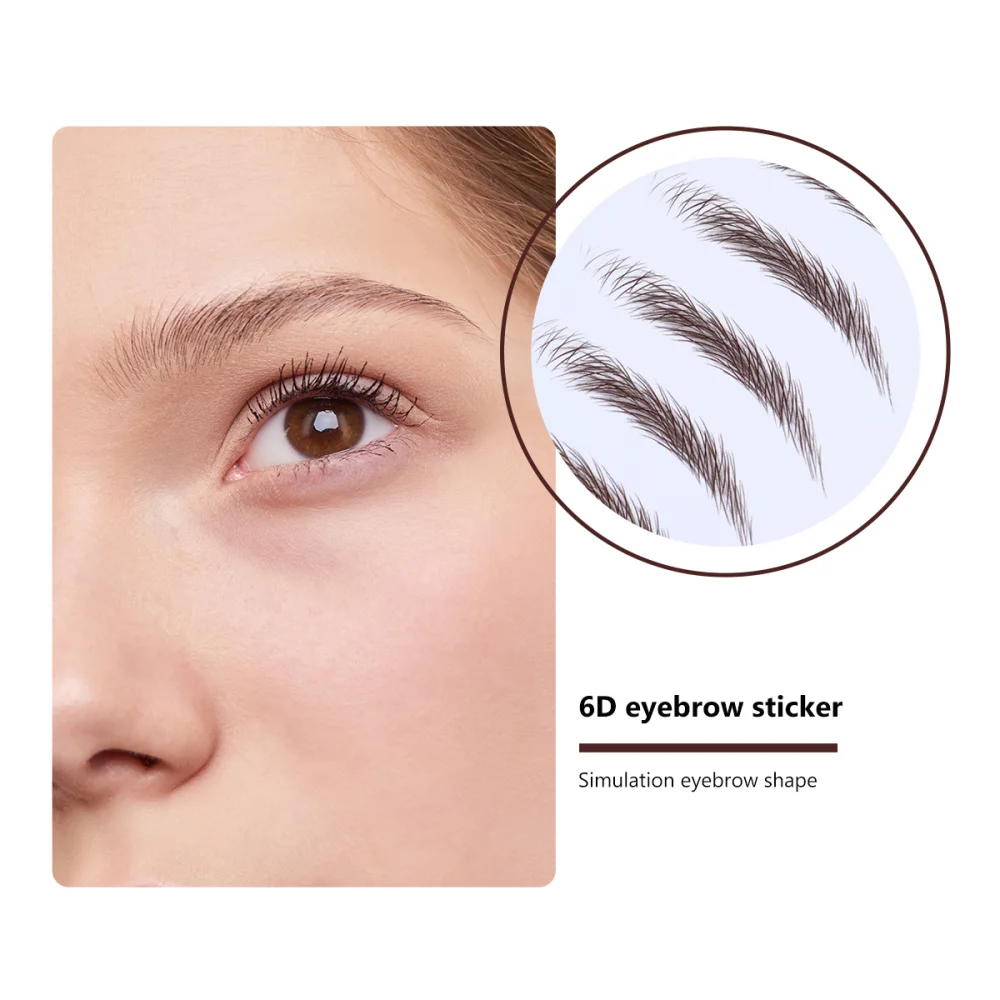 

4pcs 6D Hair-Like Shaping Makeup Brow Sticker Fake Stickers for Female