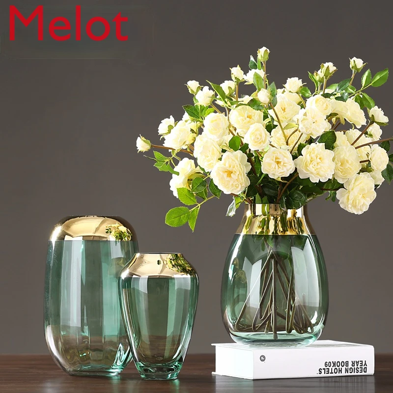 

Modern Simple Glass Vase Living Room TV Cabinet Restaurant Flower Arrangement Flower Model Room Hydroponic Floral Set
