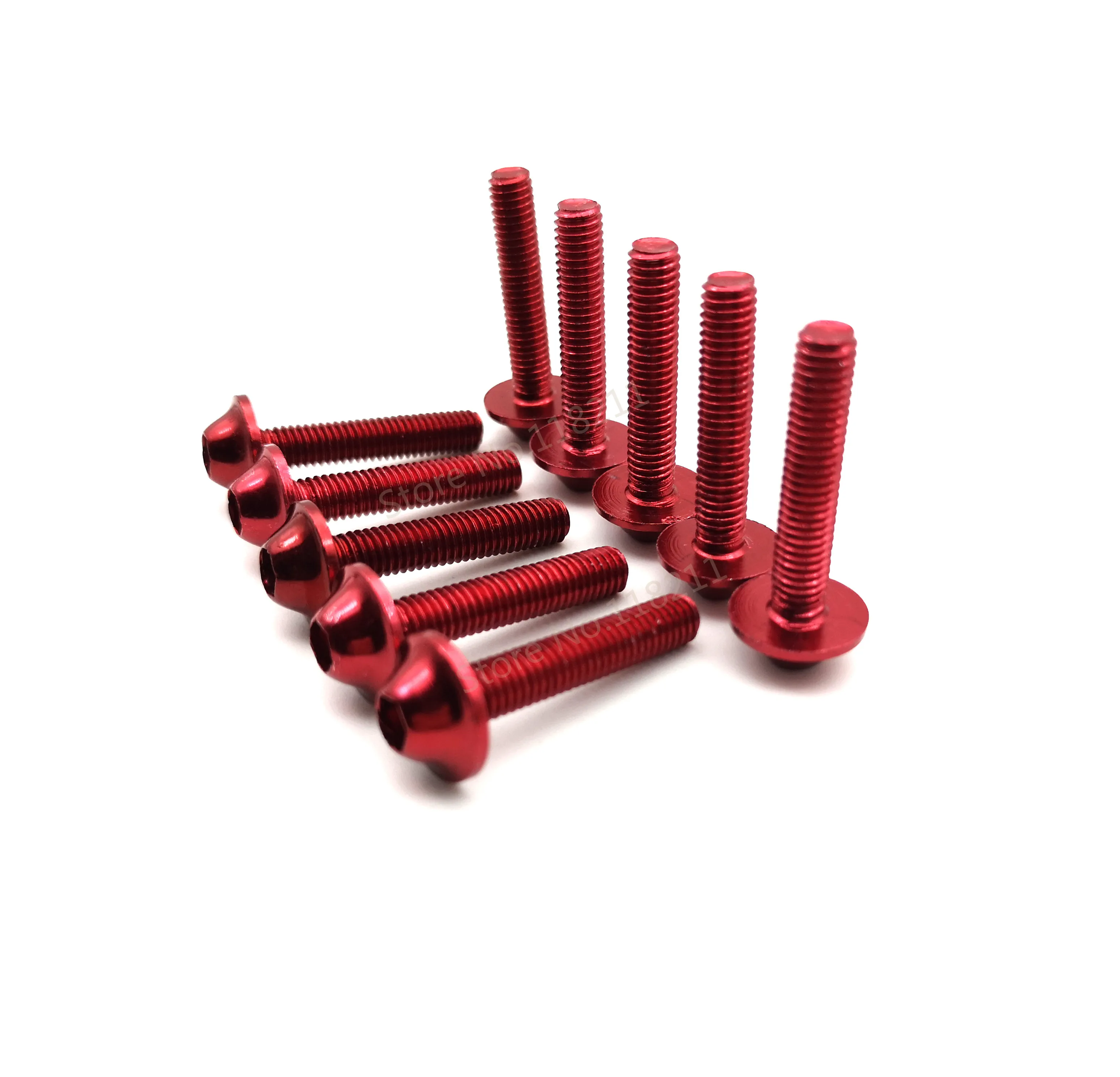 10 шт. мотоциклетные Болты Винты M5 x 25 мм алюминиевые декоративные болты красные