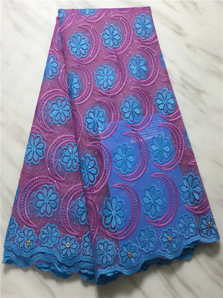 Hot sales Swiss lace fabric with stones embroidery African cotton fabrics voile popular Dubai style FFP1014 | Дом и сад