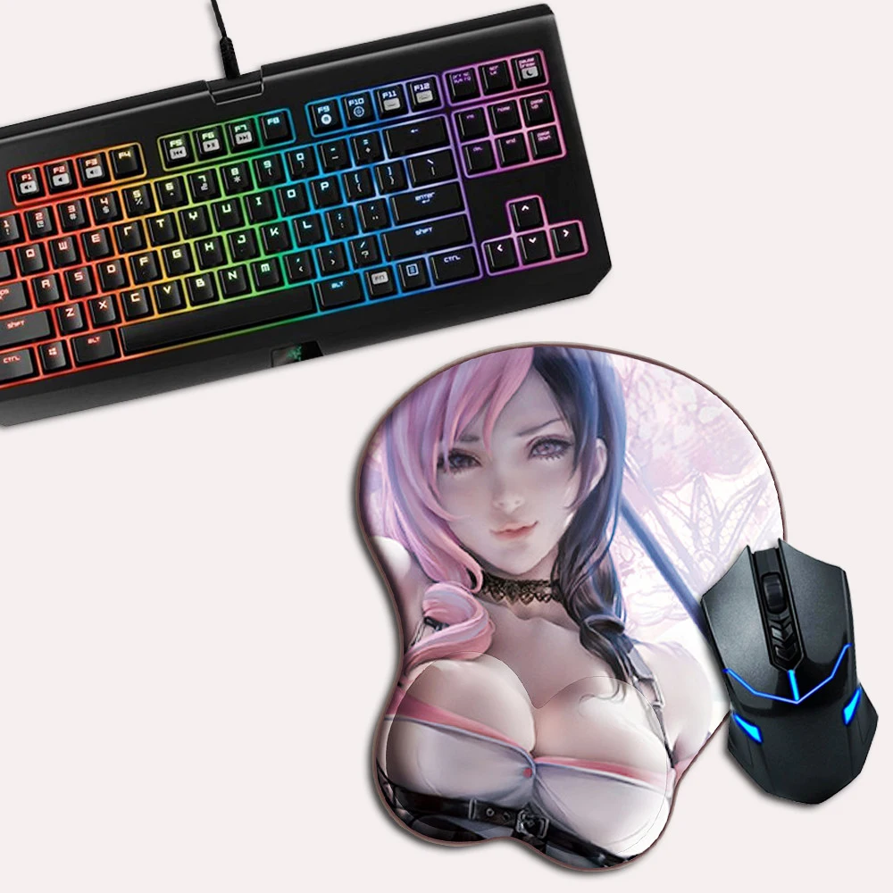 Силиконовый гелевый 3D коврик для мыши FFFAS эргономичный сексуальной груди Oppai