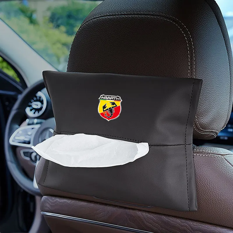 

Tissue Boxes with Disposable Napkins Tissue Boxes For Abarth 500 500C 500S 595 Pista 695 124 Spider Punto Evo car Accessories