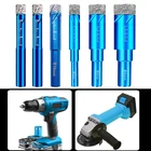 Прочное сверло с алмазным покрытием, насадка для сухого сверления стекла, мрамора, гранита, кварца, фарфора, керамики, 6810121416 мм