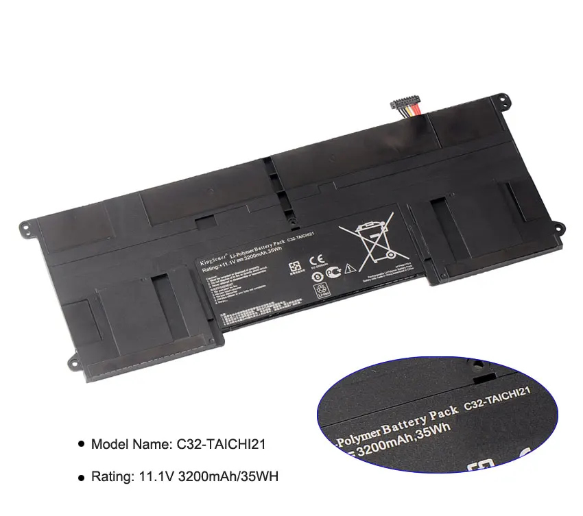KingSener C32-TAICHI21 Аккумулятор для ноутбука Asus Ultrabook TAICHI21 TAICHI 21 C32-TAICHI21 11,1 V 3200mAh 2 года гарантии