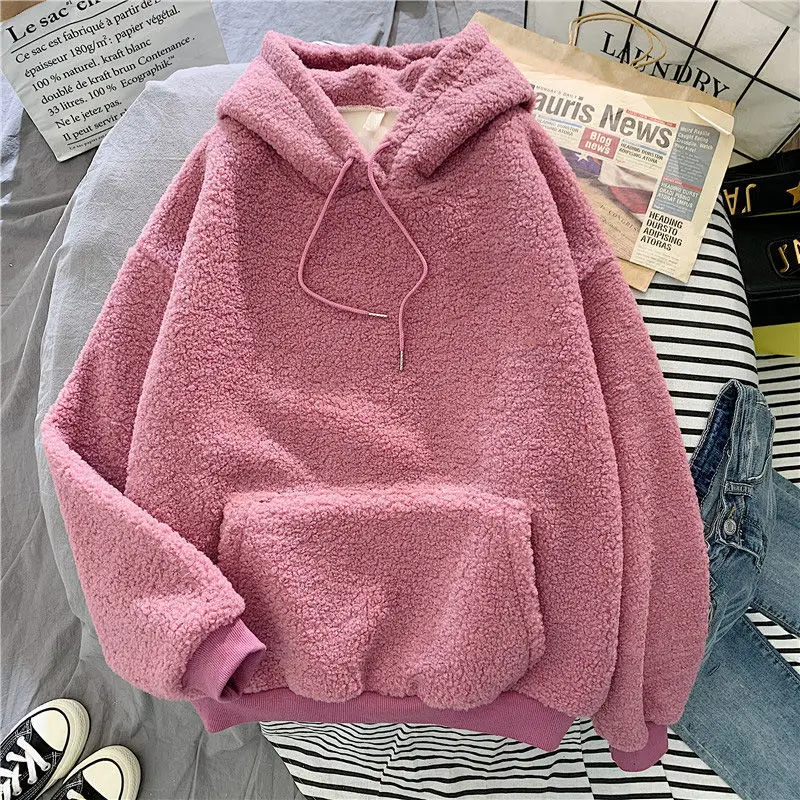 

Autumn Sweet Hooded Womens Female Sweatshirt Letter Printing Kawaii Clothing Aesthetic Pink Tops Fall Women Clothing