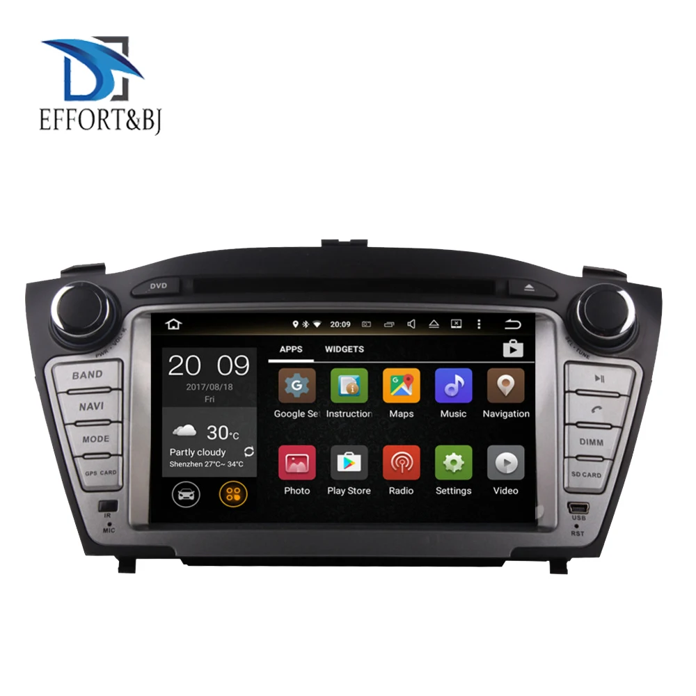 Восьмиядерный автомобильный Dvd плеер HD 7 &quotAndroid 9 0 gps для Hyundai IX35 Tucson 2009 2014