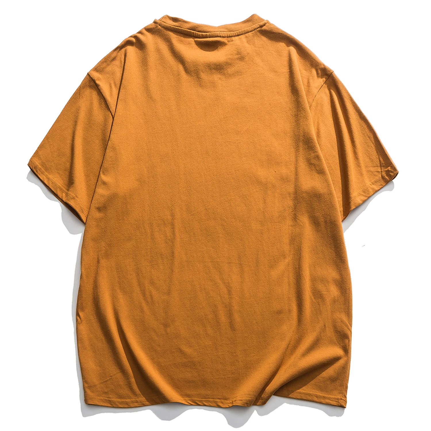 Мужская хлопковая футболка в стиле Харадзюку белая уличная с короткими рукавами