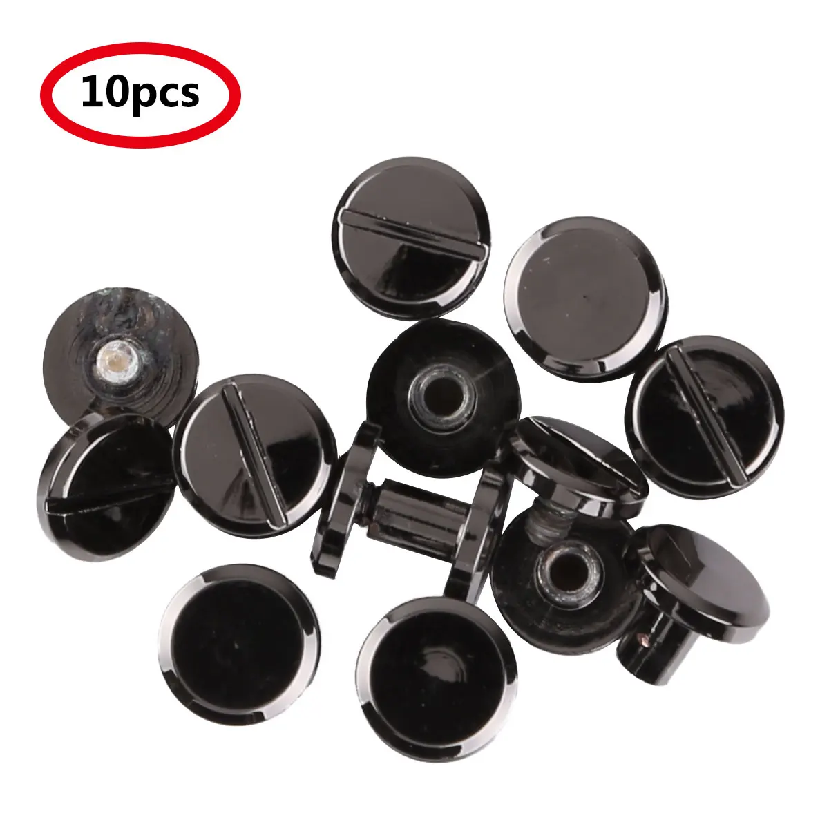 

10Pcs Flat Chicago Screws Studs DIY Metal Nail Rivet Leather Crafts Belt Tack Button Removable Screw Post Fasteners Repair Kits