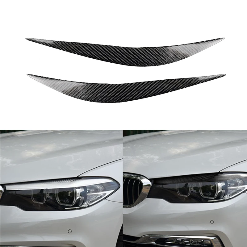 

Real Carbon Fiber Headlight Eyelid Eyebrow Cover For BMW 4 Series F80 M3 F82 F83 M4 F32 F33 F36 2014-2018 Car Stickers Accessory