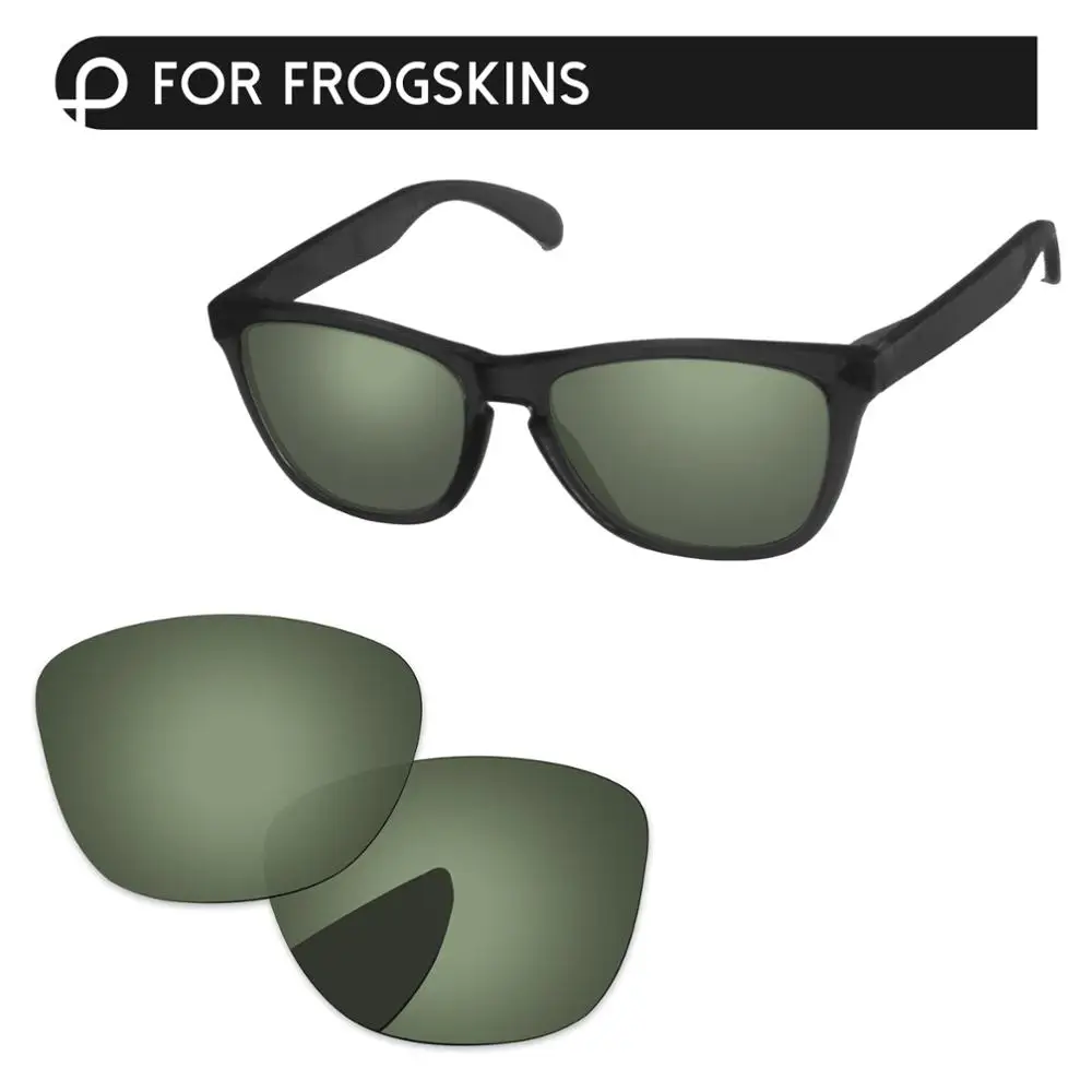 PapaViva поляризованные Сменные линзы для аутентичных Frogskins OO9013 солнцезащитные очки UVA и UVB Защита-несколько вариантов - Цвет линз: Green Black