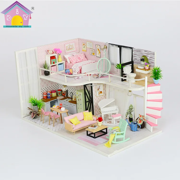 

Style creative puzzle gift sand table model material diy handmade cottage wooden toy