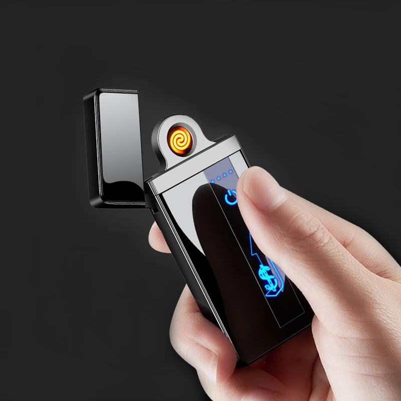 2020 New Electric Lighter With LED Power Display USB Charging Cigarette Windproof Arc Plasma Lighters Gadgets For Men | Дом и сад