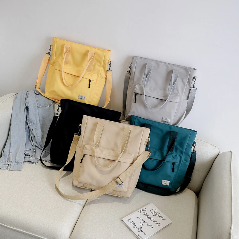 

New Fashion Ladies Handbags Letter Print Cloth Oxford Tote Bag Cotton Shopping Travel Women Eco Reusable Shoulder Shopper Bags