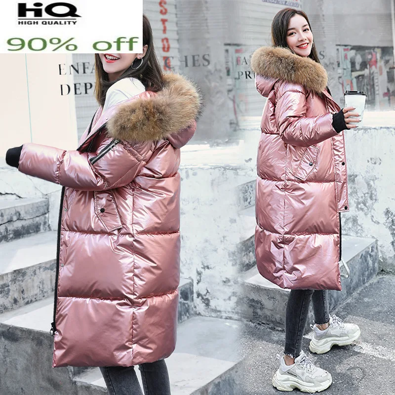 Women's Clothing Korean Style Winter Coat Women Warm Female Jacket Hooded Fashion Clothes Big Fur Collar Ropa De Mujer Pph1305