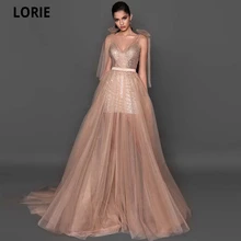 Lorie vestido de festa noturno de tule com decote em v, novidade, 2021, boné, linha a, ombro, festa noturna, cauda (3)