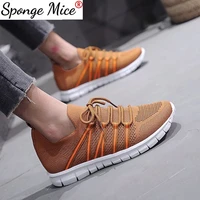 women sneakers slip on mesh light breathable shoes woman walking platform comfortable casual fashion female lace up non slip new