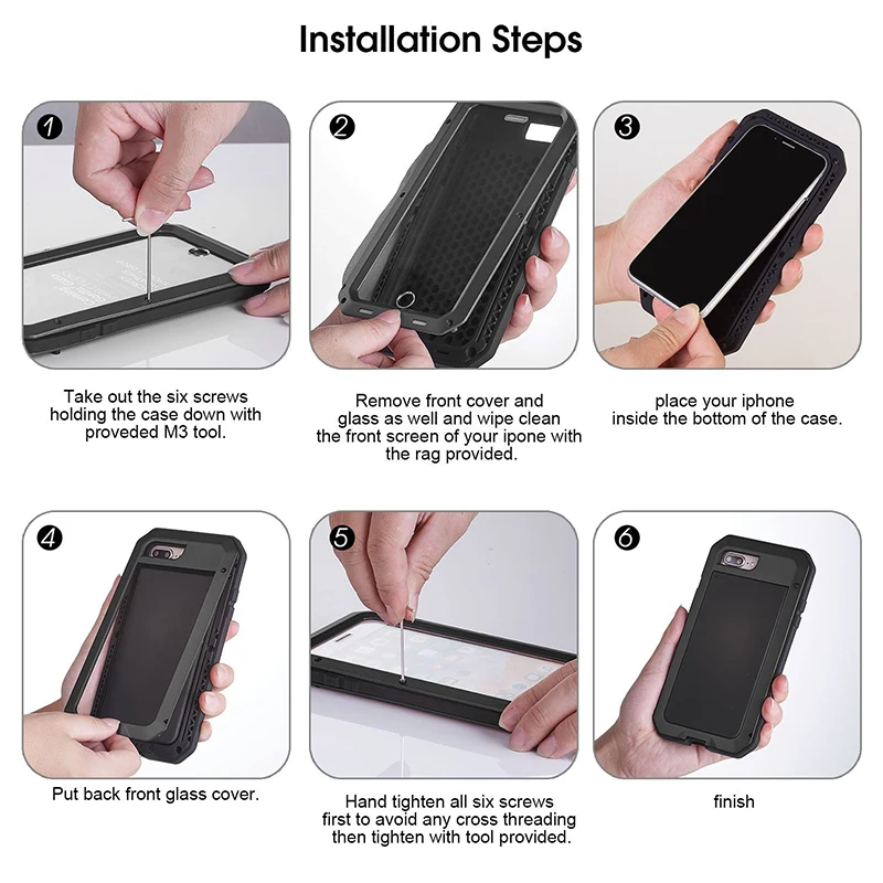 Полностью защищающий роскошный бронированный металлический чехол Doom для iPhone 11Pro