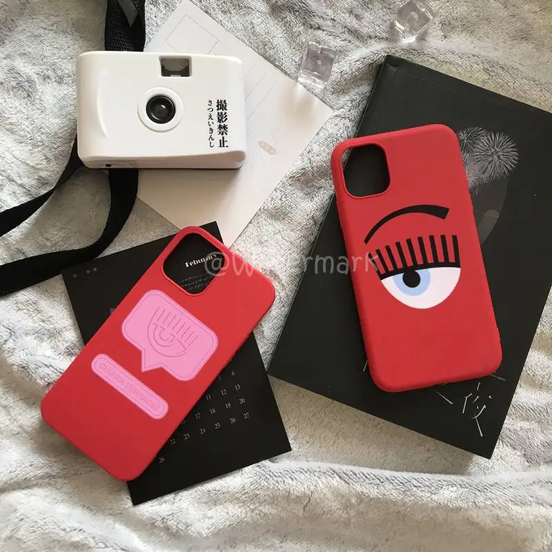 

Hot Ferragnies Eyes Chiara Phone Case For Iphone 7 8 Plus X Xs Max Xr 11 12 Mini Pro Max SE 2020 Soft Candy Color Cover