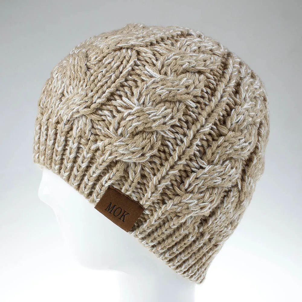 Зима женский хвостик грязная шапка Beanie Шапка мягкая вязаная теплая Осенняя уличная Спортивная повседневная шапка куполообразная вязаный головной убор