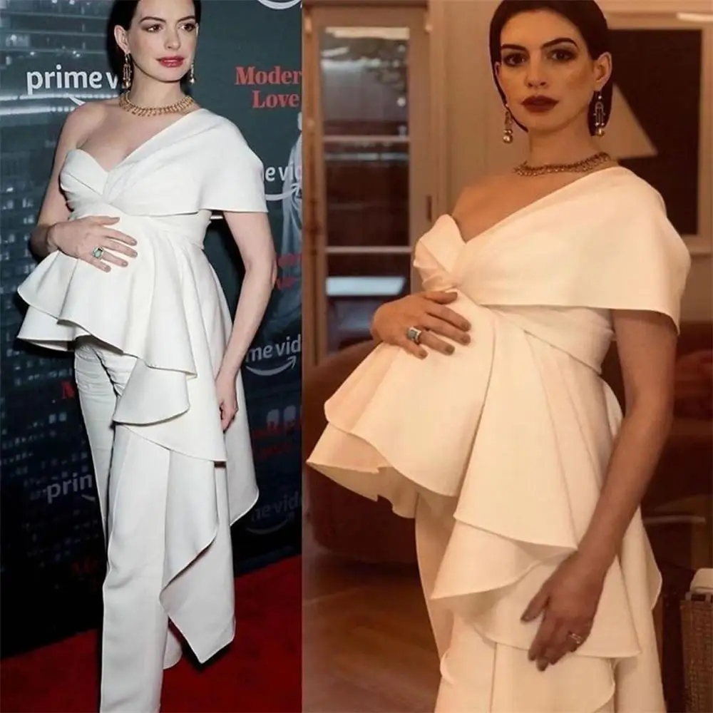 Элегантные платья на одно плечо для выпускного вечера Комбинезоны беременных