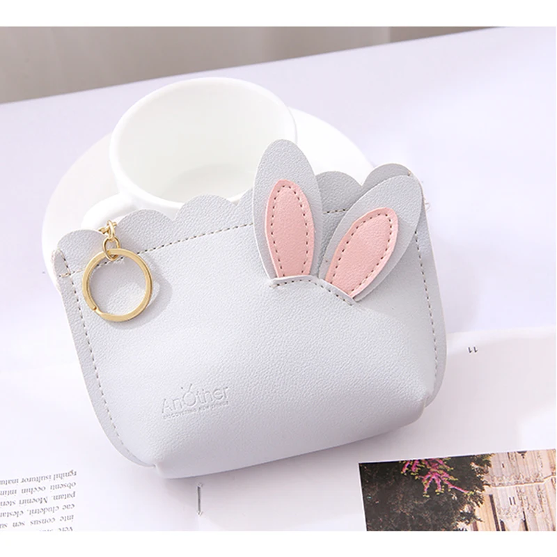 Милый женский кошелек с кроличьими ушками из мультфильма модный мини-кошелек для