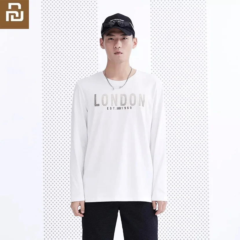 

Youpin Men Fashion round neck long sleeve T-shirt tops Spring Autumn