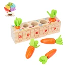 Игрушки Treeyear Монтессори для малышей 1 год, деревянная морковка, сборный Размер, Сортировочная игра