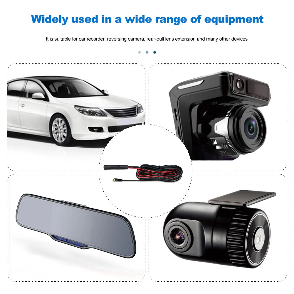 

2.5mm Jack Male To 4 Pin Video Cable For Car DVR Mirror DVR 6M Extension Cable For DVR Camera