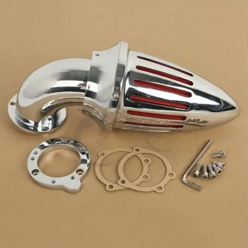 

Motorcycle Chrome Cone Spike Air Cleaner Kits Intake Filter For Harley CV S&S Carburetors Custom Sportster XL 883