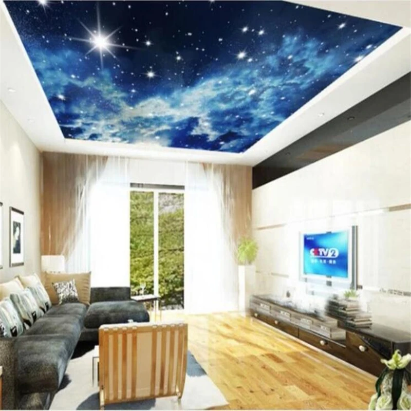 3d фотообои на заказ wellyu современные трехмерные Настенные обои со звездами