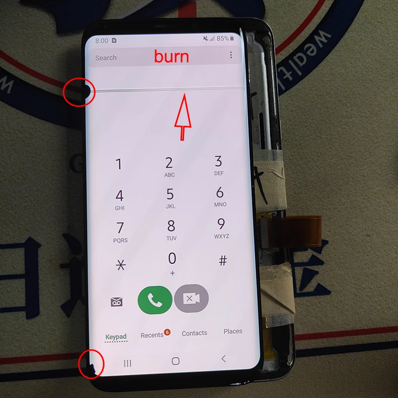 Original Display For Samsung Galaxy S8 Plus LCD Super AMOLED G950F G955F Defect With Line Burn Dots | Мобильные телефоны и