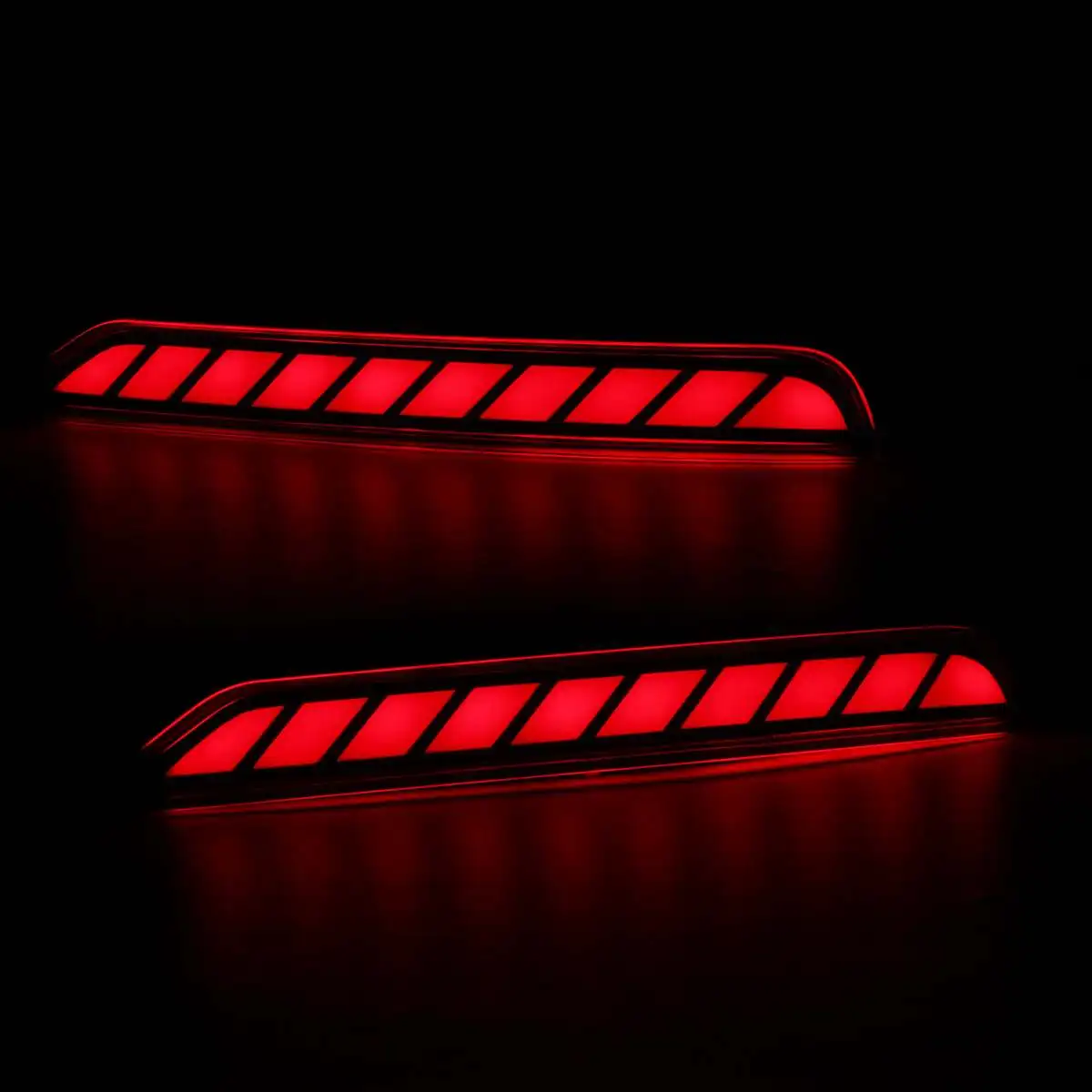 1 Pair LED Rear Bumper Reflector Light Brake DRL Turn Signal Light 3 Functions Tail Lamp For Subaru Forester 2008