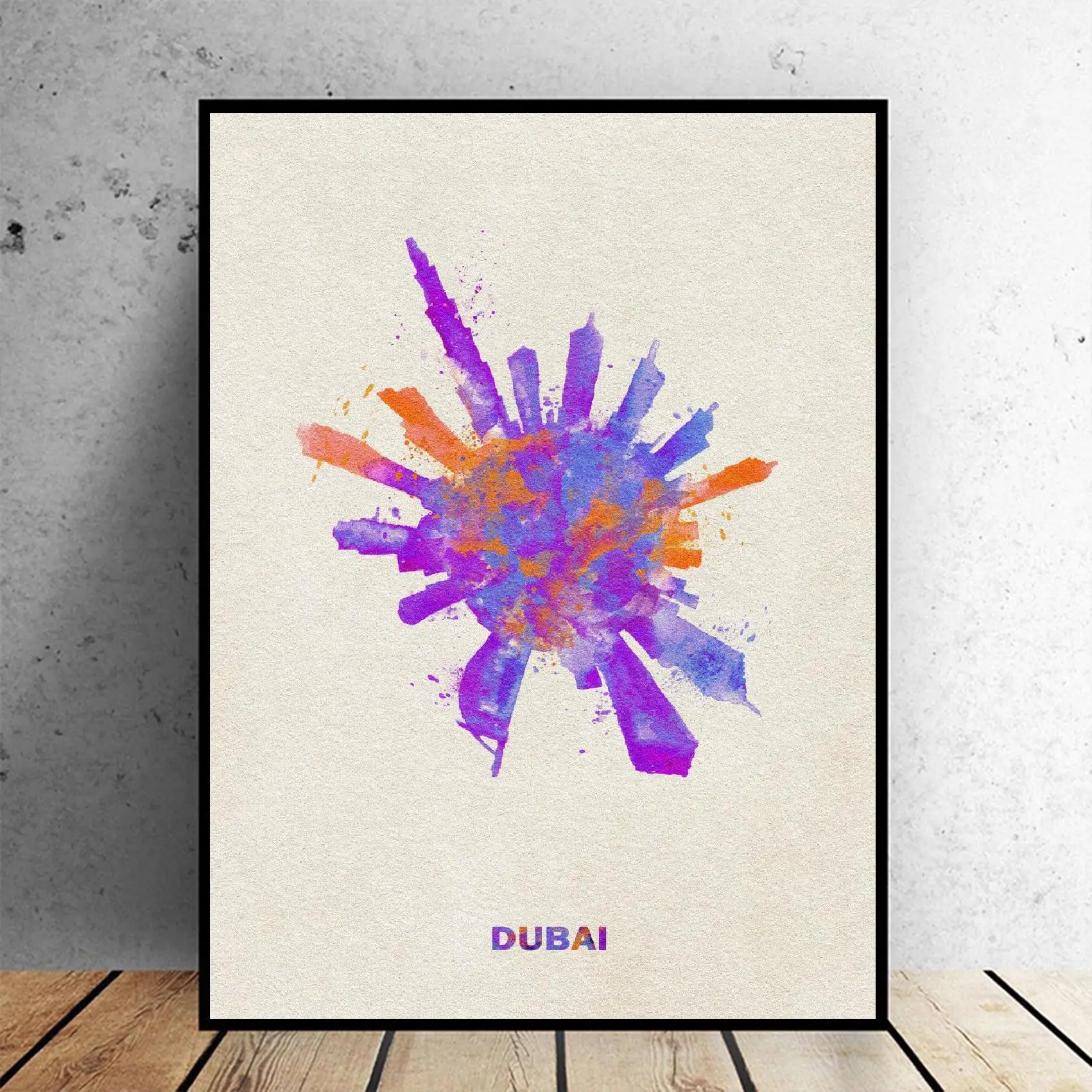 Абстрактная Печать на холсте в дубайе настенный плакат картина Современное