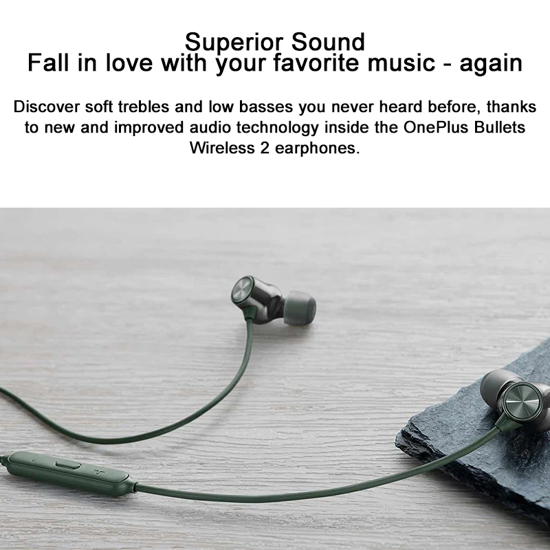 OnePlus пули беспроводные 2 наушники в ухо AptX Гибридный Магнитный контроль Google Assistant