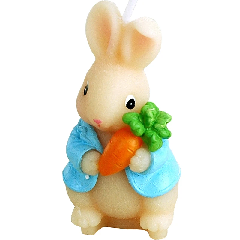 Прекрасный кролик свечи ребенка день рождения декоративные для дня украшения