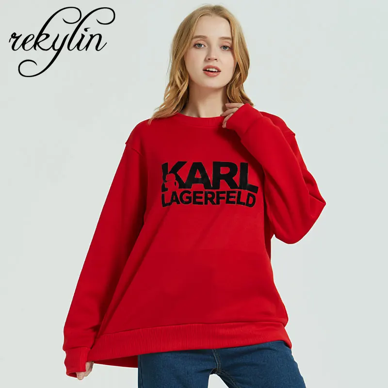 Karl Lagerfeld толстовка женская унисекс осень 2019 модные длинные рукава забавная