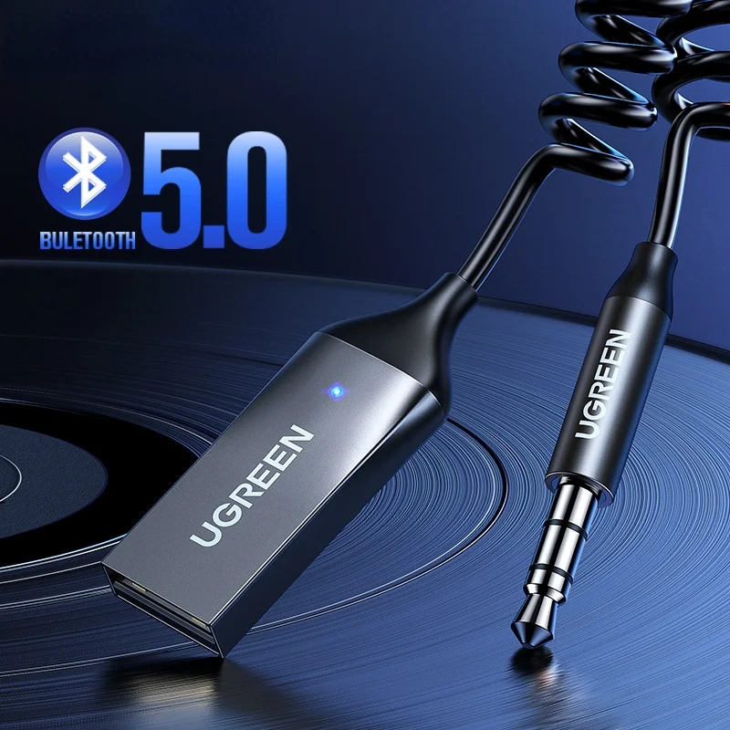 

Bluetooth Aux-адаптер, беспроводной автомобильный Bluetooth-приемник с USB на разъем 3,5 мм, аудио, Музыкальный Микрофон, гарнитура, адаптер для автомобил...