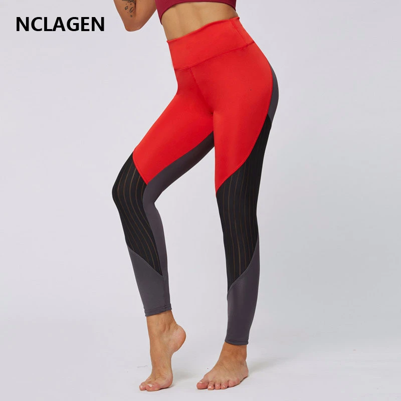 Штаны для йоги Женские Бесшовные Спортивные Леггинсы с эффектом живота высокая