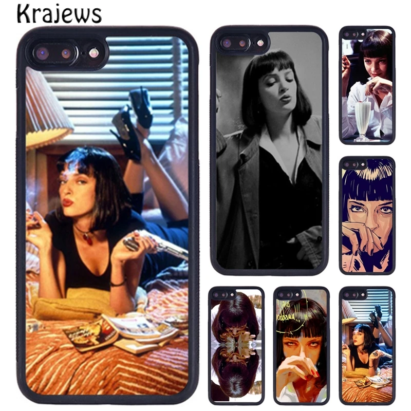 Чехол для телефона krajew Mia wallace Pulp дно-фантастический iPhone X XR XS 11 12 Pro MAX 5 6 6S 7 8 Plus Samsung